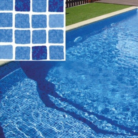 Folie ELBE SBG SUPRA 1,6 mm Mosaic Blue šíře 1,65m (mozaika modrá - 1123/01)