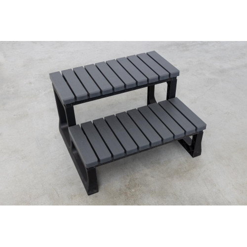 Schůdky k vířivce - 2 stupně - ŠEDÉ