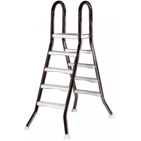 Žebřík EEP pro nezapuštěné bazény, 4+4 stupně, pro bazény 1,2 m výšky, AISI 304