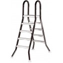 Žebřík EEP pro nezapuštěné bazény, 4+4 stupně, pro bazény 1,2 m výšky, AISI 304